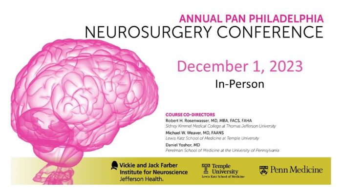 35th Annual Pan Philadelphia Neurosurgery Conference Banner